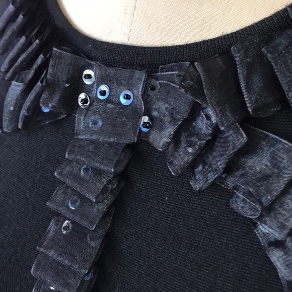 Moschino Black Wool Ribbon Peace Sign Sweater - Picture 7 of 8